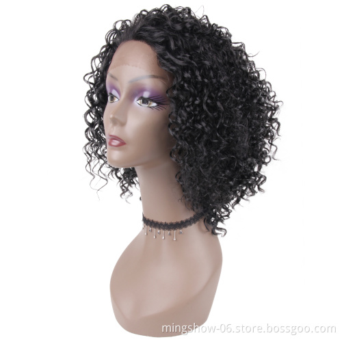 Short Water Wave Wigs for Black Women Synthetic Wigs Blonde Hair Bob Hairstyle High Temperature Fiber